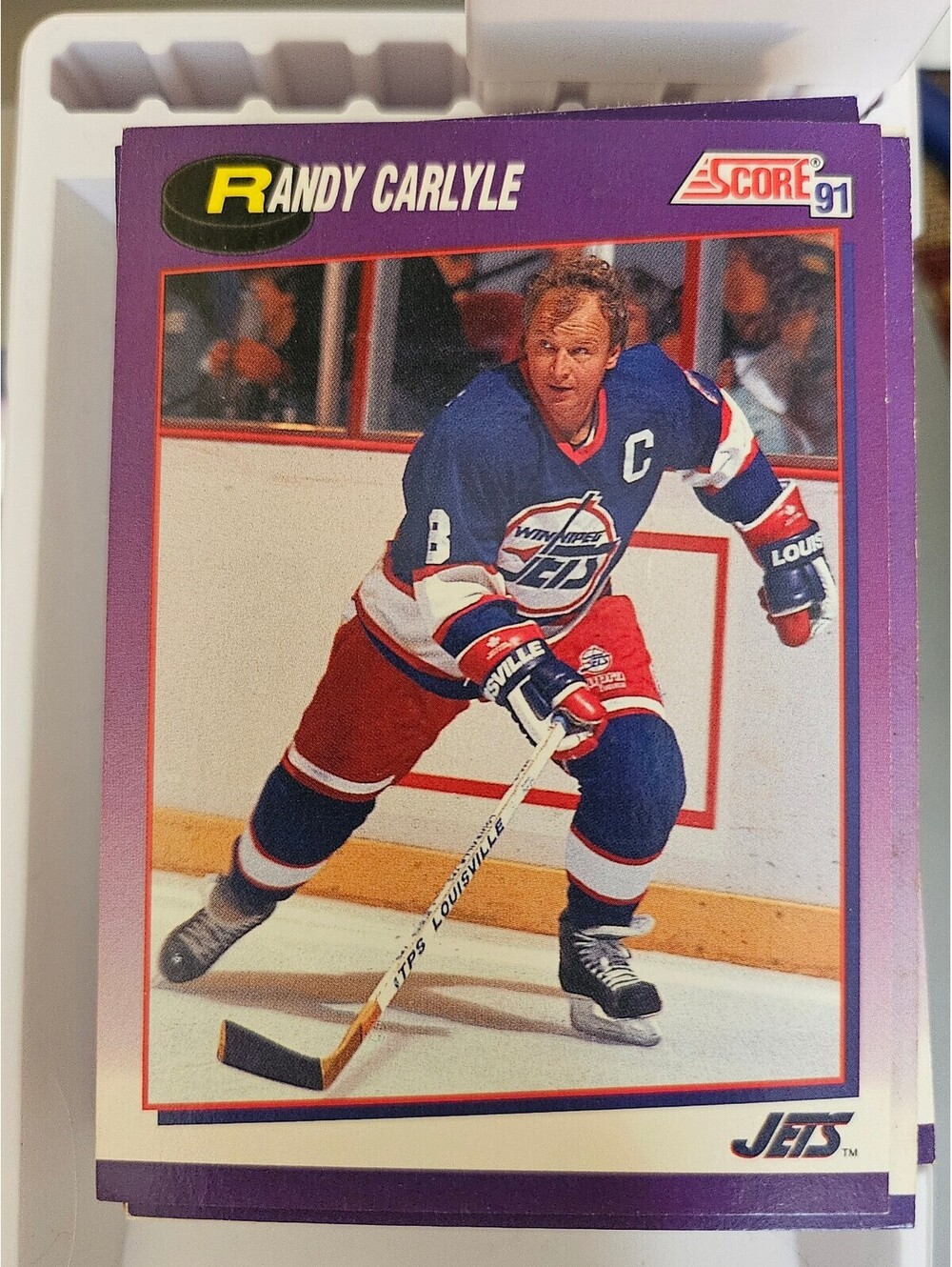 1991 Score American #125 Randy Carlyle – Jets - NHL Hockey
